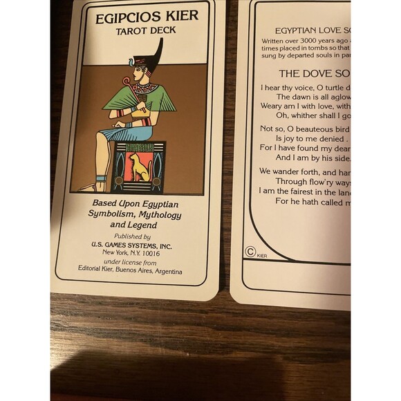 Egipcios Kier Tarot Deck Stuart R. Kaplan Complete 1984 Vintage Egyptian - Picture 8 of 12